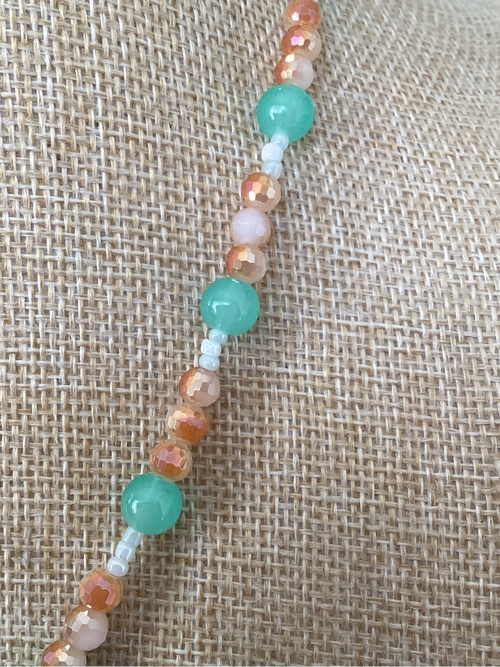 Artisan Made Glass Beaded Necklace and Earring Set with Carved Fish Pendant - Picture 3 of 5